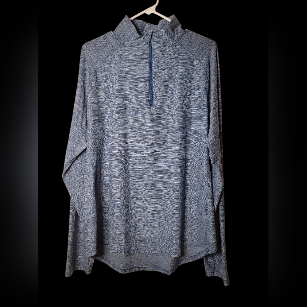 All in Motion athletic long-sleeve top, 1/4 zip high neck, L, EUC